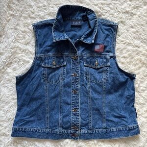 Vintage Liz Claiborne Blue Denim Vest
